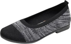 Women Walking Shoes Woven Orthopedic Soft Arch Support Breathable Sneakers Lightweight Slip On Mesh Flat Shoes