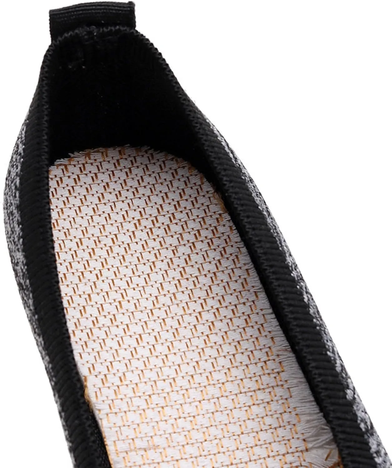 Women Walking Shoes Woven Orthopedic Soft Arch Support Breathable Sneakers Lightweight Slip On Mesh Flat Shoes