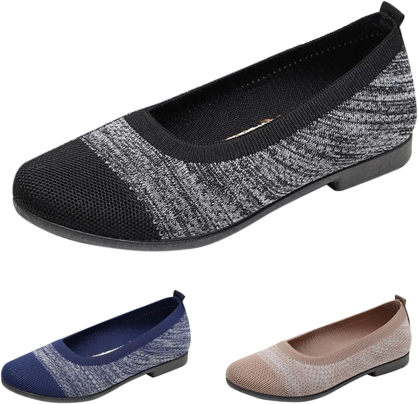 Women Walking Shoes Woven Orthopedic Soft Arch Support Breathable Sneakers Lightweight Slip On Mesh Flat Shoes