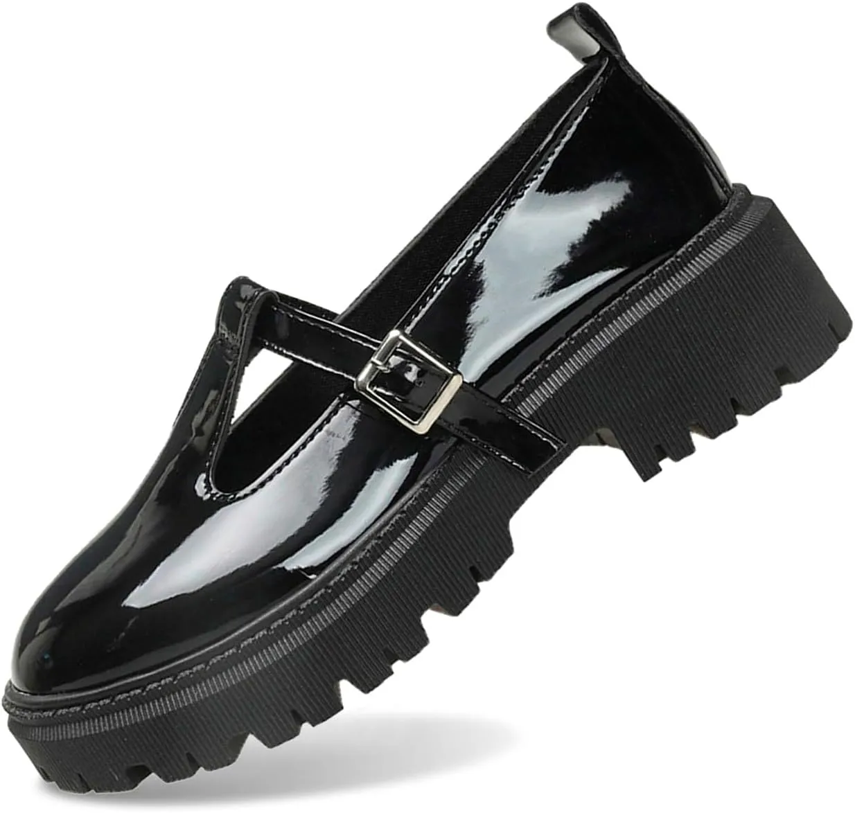 Women's Fashion Solid Color Thick Soled Leather Casual Shoes Temperament Comfortable Slip On Shoes Platform Wedge Sandal