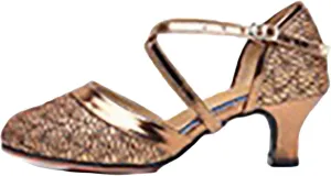 Women's Latin Dance Shoes Ballroom Dancing Shoes Ankle Strap Buckle Dance Pumps Dress Shoes for Party Wedding Proms