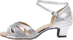 Womens Latin Dance Shoes T-Strap Low Heel Soft Bottom Latin Dance Shoes 2025 Summer Casual Comfortable Wedding Sandals