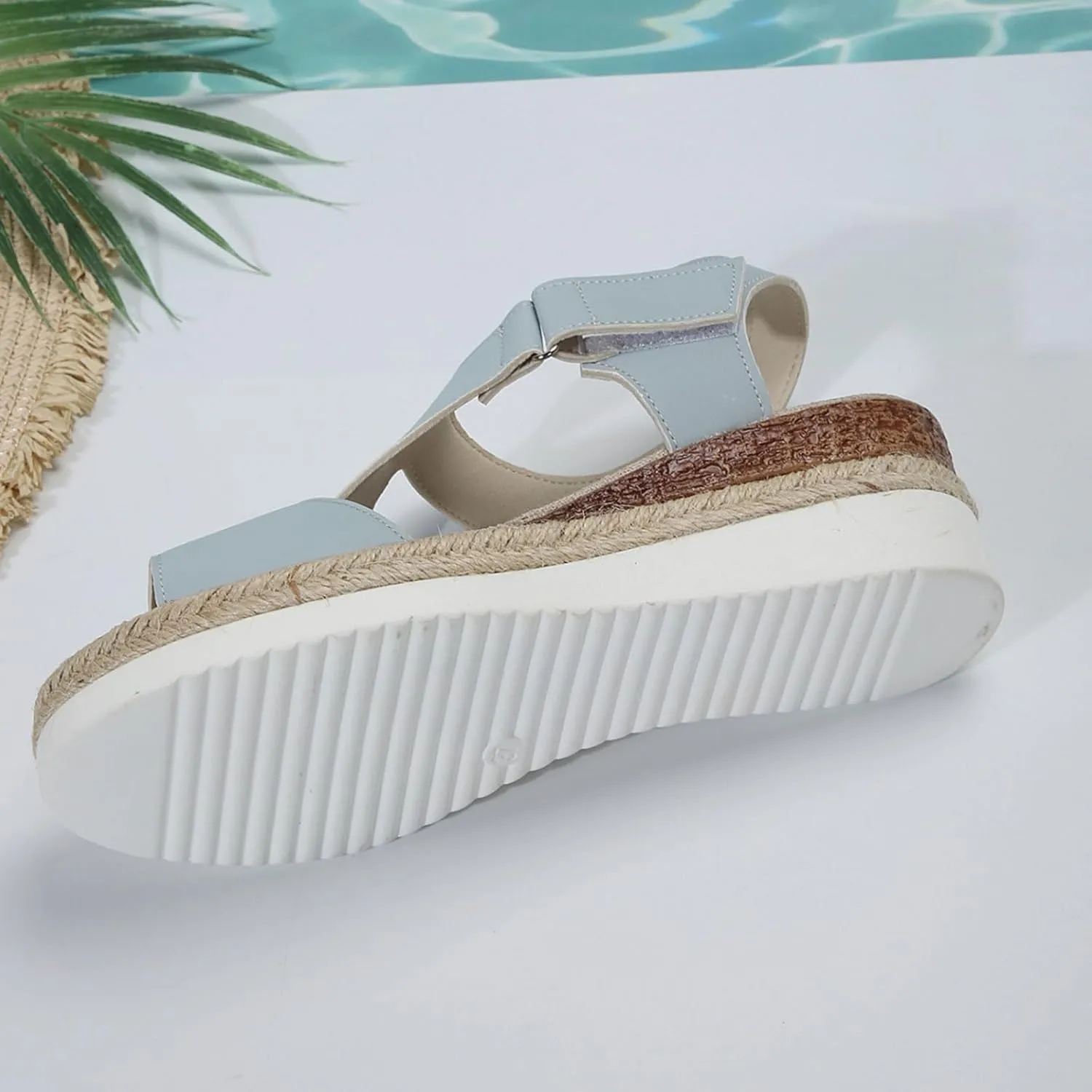 Women's Platform Sandals Wedge Ankle Strap Open Toe Sandals Espadrilles Slip on Summer Casual Fishmouth Gladiator Sandal Dress Beach Vacation Travel Fashion Trendy Shoes