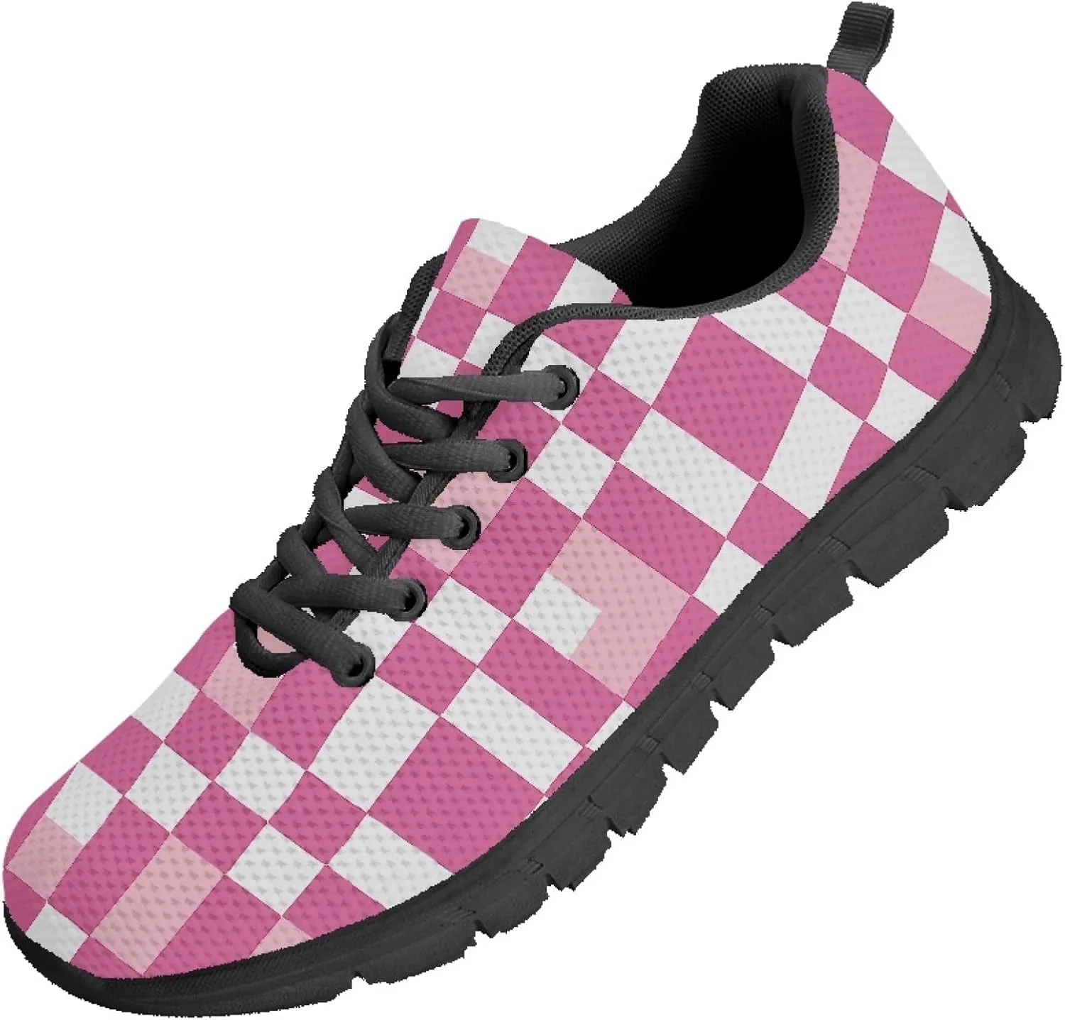 Womens Running Shoes Trainer Sports Causal Travel Sneaker Walking Low Heel Lace up Breathable Flexible Shoe
