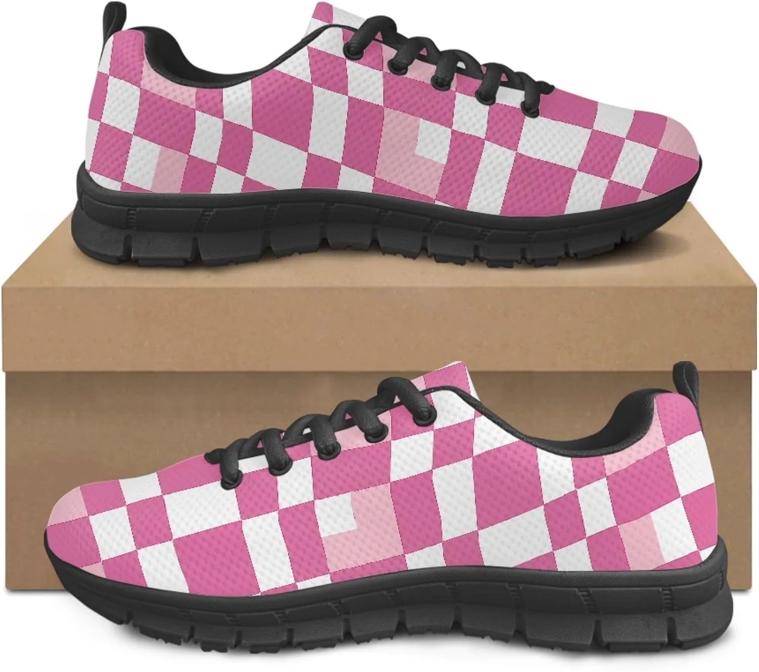 Womens Running Shoes Trainer Sports Causal Travel Sneaker Walking Low Heel Lace up Breathable Flexible Shoe