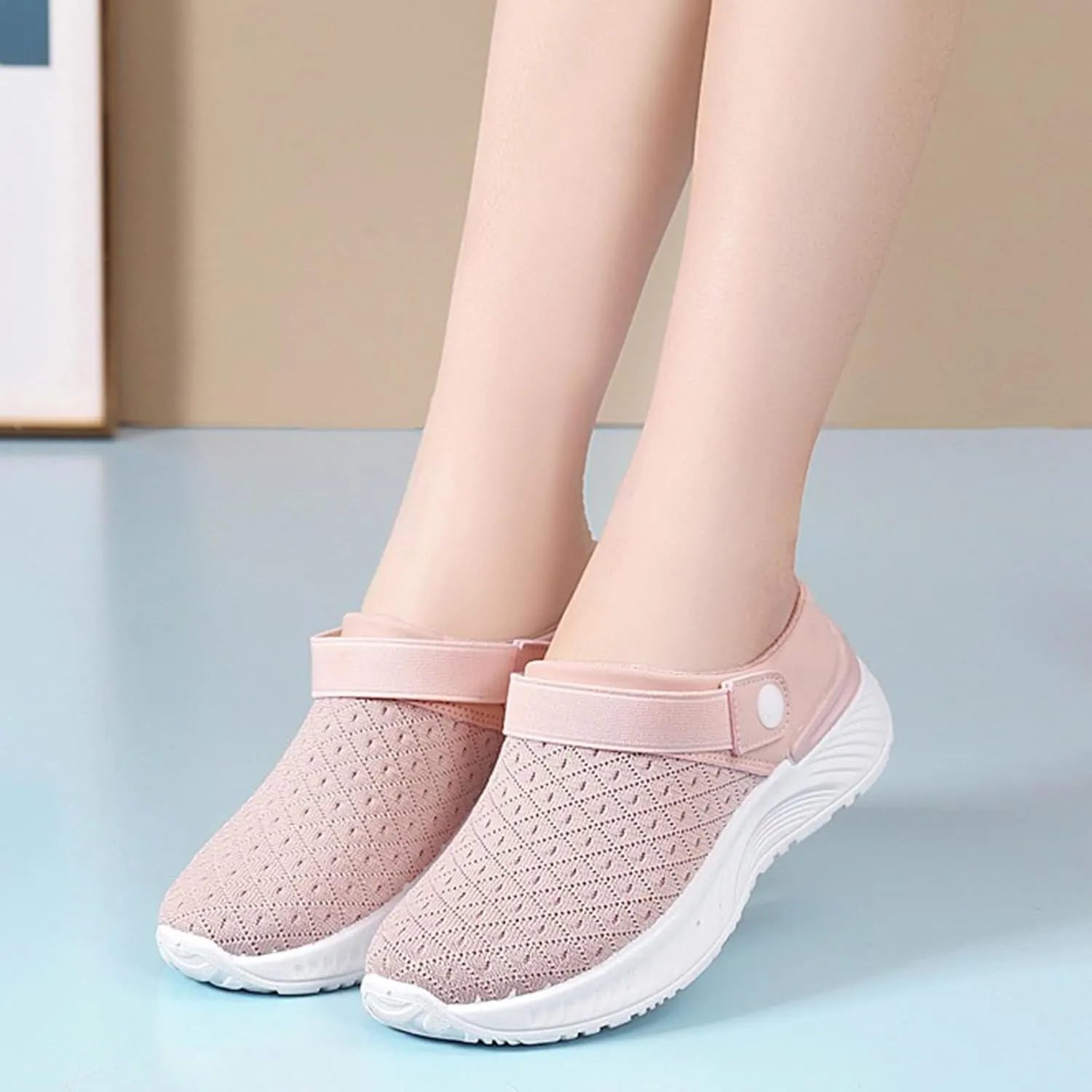 Womens Slip On Shoes Lightweight Walking Shoes Work Non Slip Sneakers Shoes Women's Gym Workout Sneaker