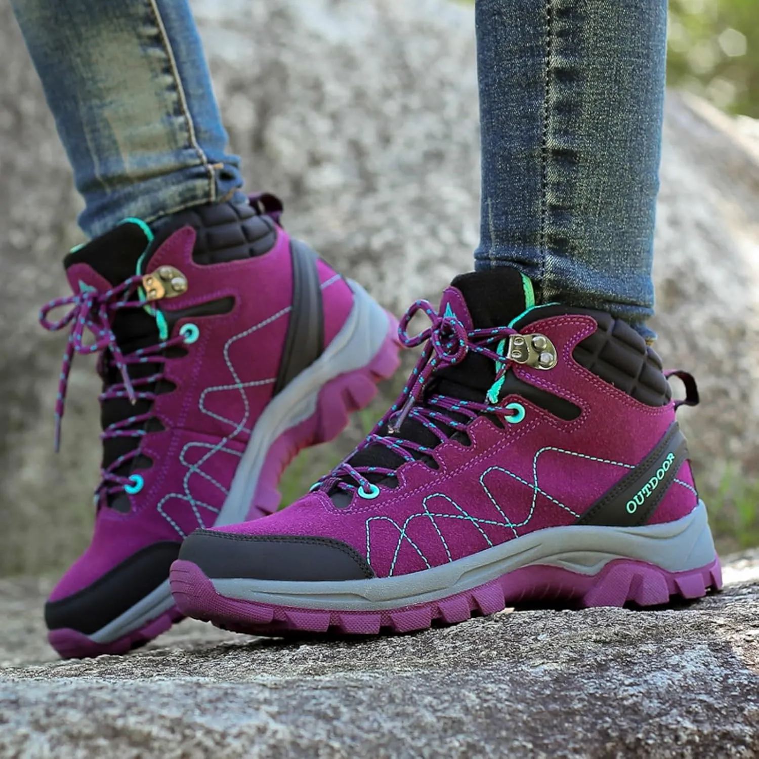 Womens Snow Boots Waterproof Winter Boots Non Slip Fully Fur Booties Casual Slip on Ankle Boots Outdoor Sneakers Winter Shoes