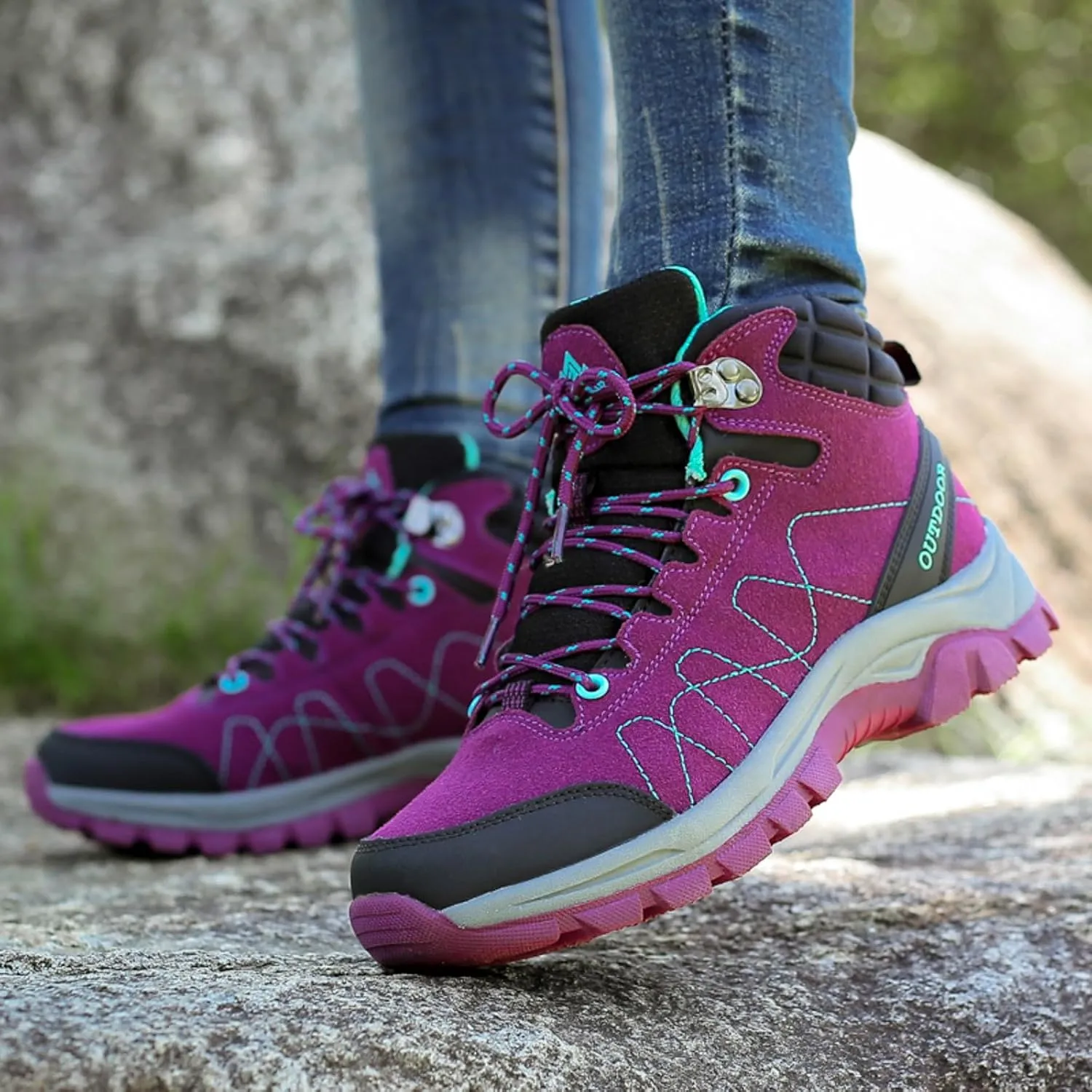 Womens Snow Boots Waterproof Winter Boots Non Slip Fully Fur Booties Casual Slip on Ankle Boots Outdoor Sneakers Winter Shoes
