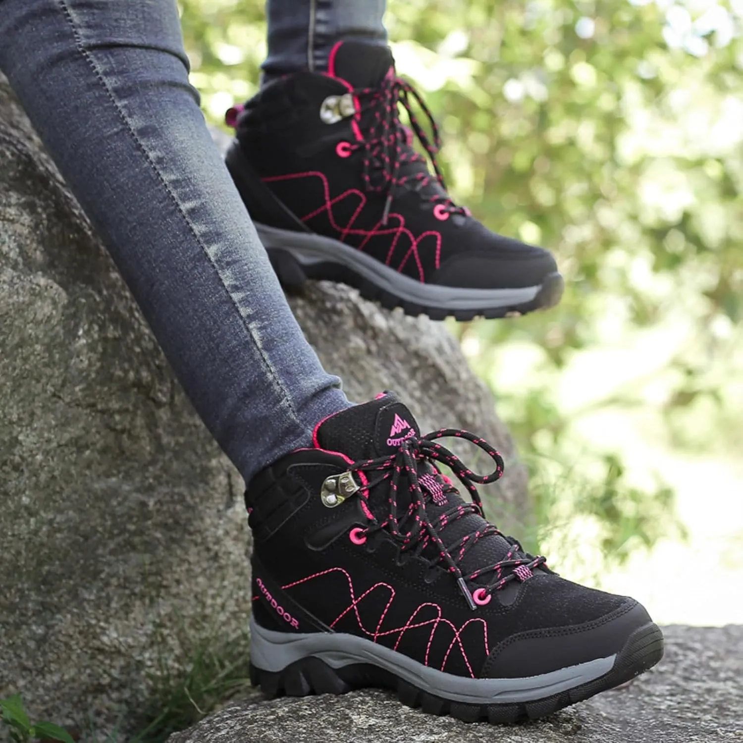Womens Snow Boots Waterproof Winter Boots Non Slip Fully Fur Booties Casual Slip on Ankle Boots Outdoor Sneakers Winter Shoes