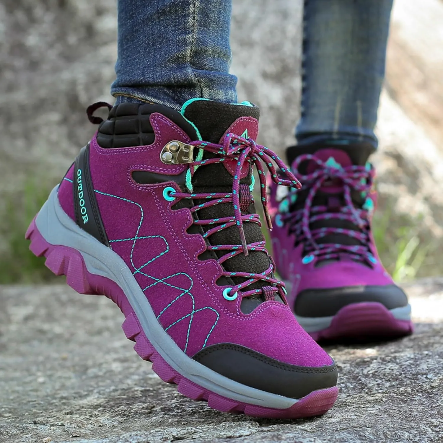 Womens Snow Boots Waterproof Winter Boots Non Slip Fully Fur Booties Casual Slip on Ankle Boots Outdoor Sneakers Winter Shoes