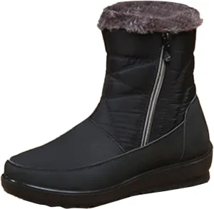 Women's Snow Boots Waterproof Winter Boots Non Slip Fur Lined Booties Winter Warm Outdoor Ankle Boots Outdoor Sneakers Winter Shoes