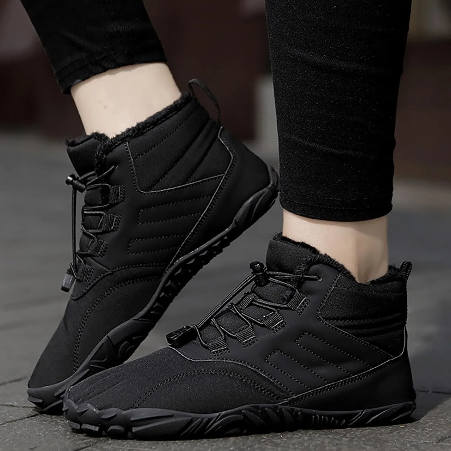 Womens Snow Boots Waterproof Winter Boots Non Slip Warm Fur Booties Casual Slip on Ankle Boots Outdoor Sneakers Winter Shoes