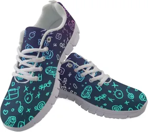 Women's Sports Trainer Running Shoes Adults Causal Travel Shoe Outdoor Walking Low Heel Lace up Sneakers Breathable Flexible for Lady