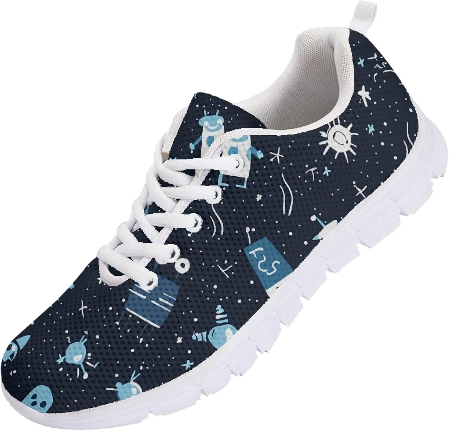 Women's Sports Trainer Running Shoes Adults Causal Travel Shoe Outdoor Walking Low Heel Lace up Sneakers Breathable Flexible for Lady