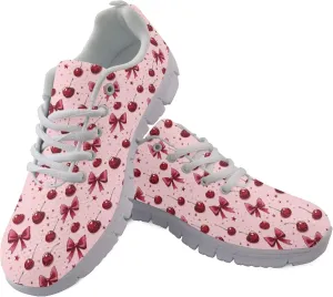 Womens Sports Trainer Running Sneakers Girls Causal Travel Shoes Outdoor Walking Low Heel Lace up Shoe Breathable Flexible for Lady