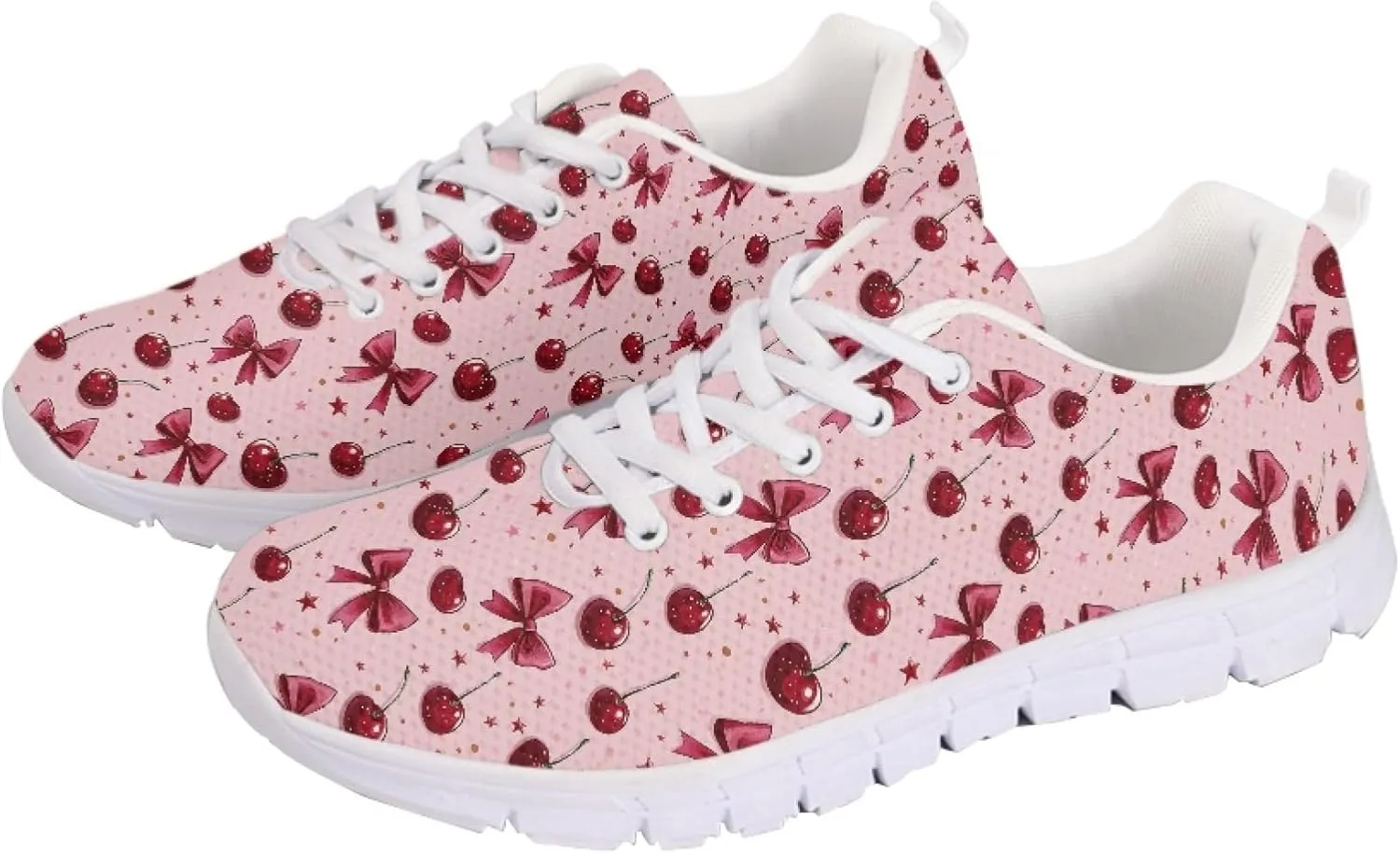 Womens Sports Trainer Running Sneakers Girls Causal Travel Shoes Outdoor Walking Low Heel Lace up Shoe Breathable Flexible for Lady
