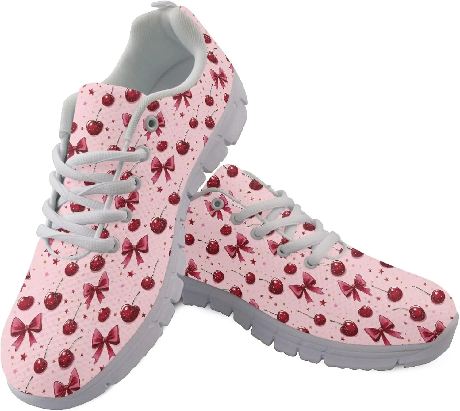 Womens Sports Trainer Running Sneakers Girls Causal Travel Shoes Outdoor Walking Low Heel Lace up Shoe Breathable Flexible for Lady
