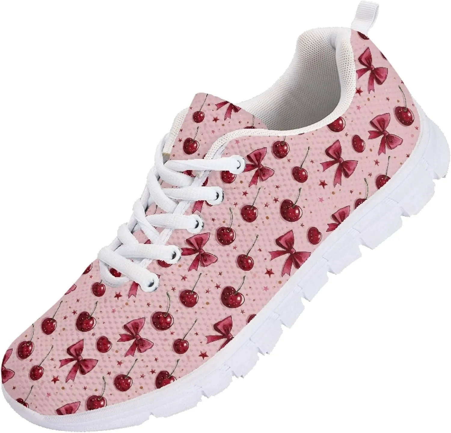 Womens Sports Trainer Running Sneakers Girls Causal Travel Shoes Outdoor Walking Low Heel Lace up Shoe Breathable Flexible for Lady