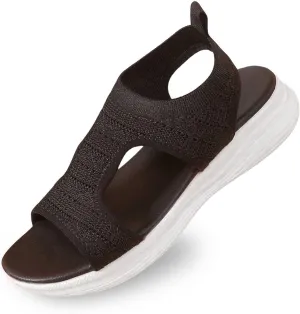 Women's Summer Fashion Cloth Breathable Open Toed Sandals Comfortable Platform Shoes Go Walk Sandal