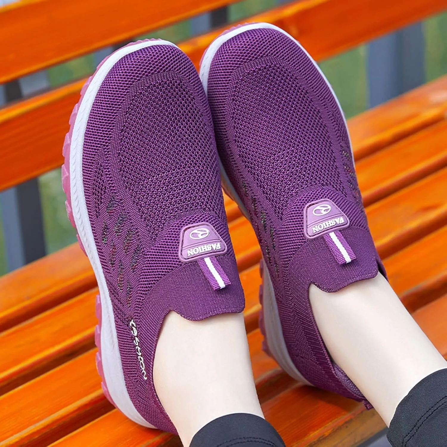 Womens Walking Shoes Slip On Tennis Sneakers Non Slip Lightweight Breathable Casual Athletic Sport Workout Shoes